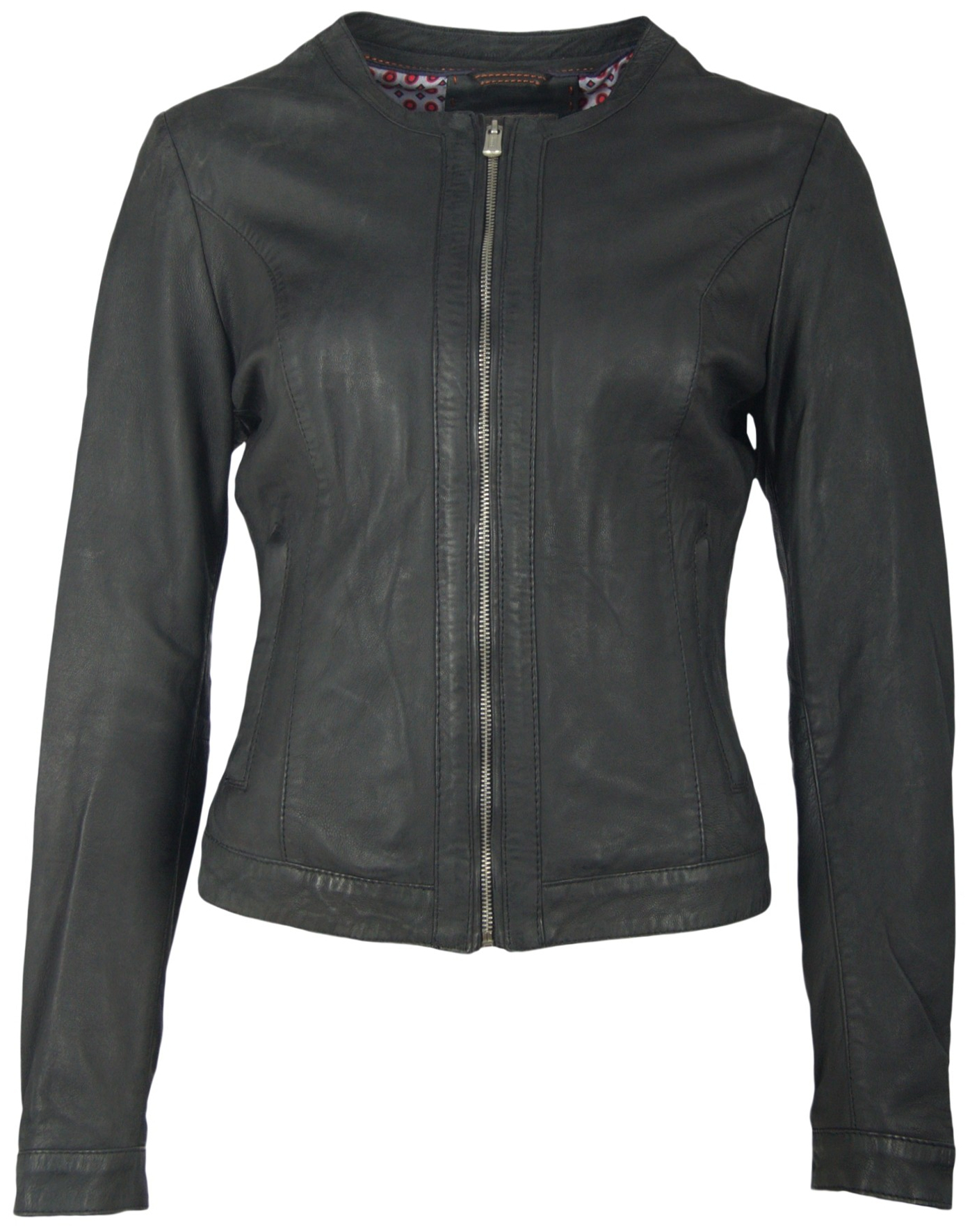 Geaca de Piele Naturala Dama Gipsy Neagra Dahlia S18 LNANV