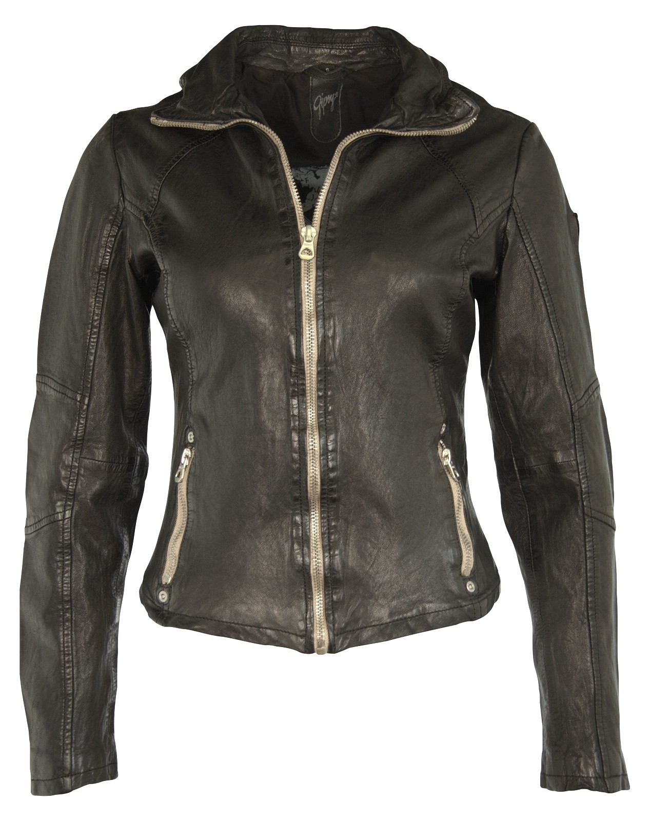 Geaca de Piele Naturala Dama Gipsy Neagra Elya W17 LAWOV