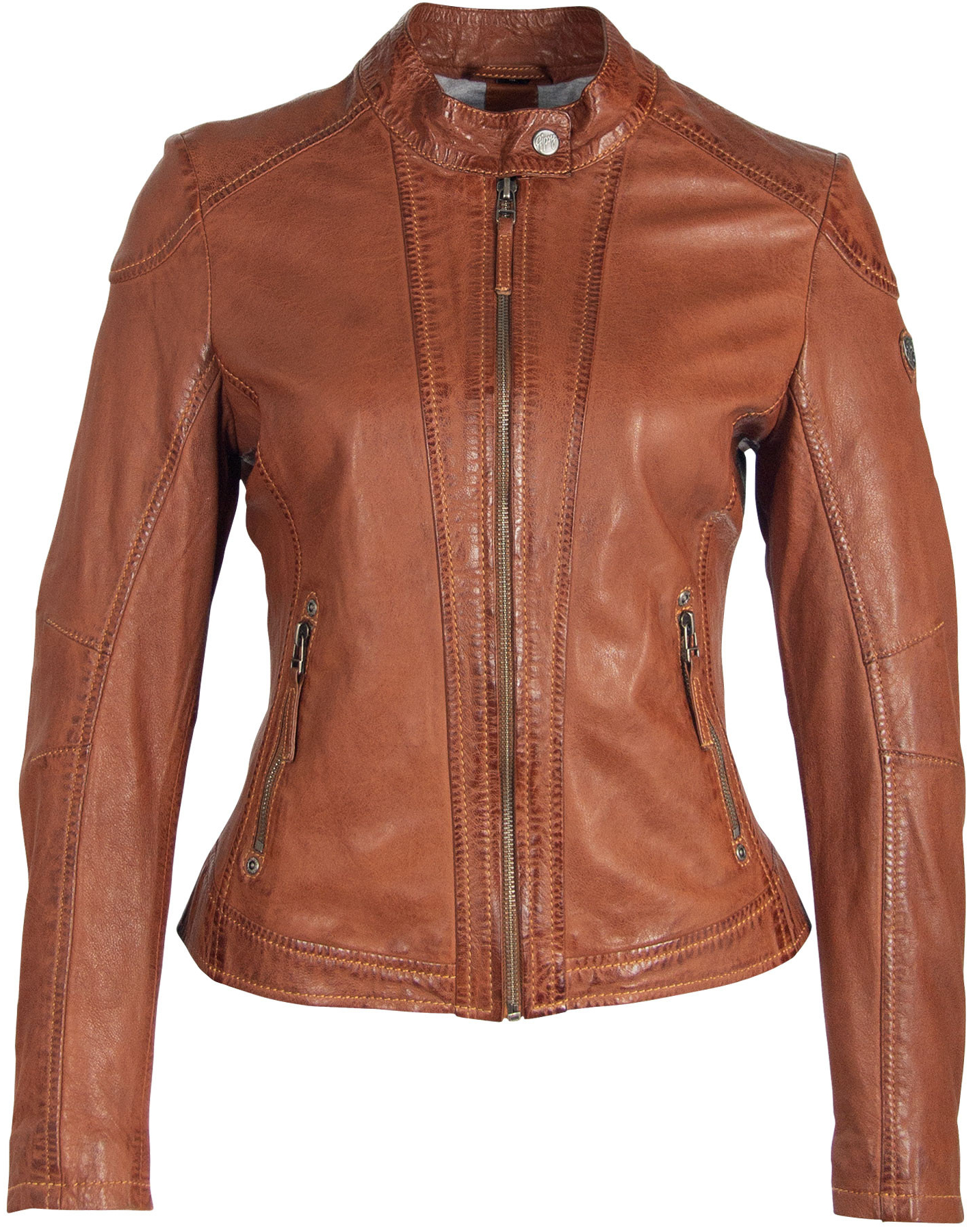 Geaca de Piele Naturala Dama Gipsy Coniac GGStacy LAMAS