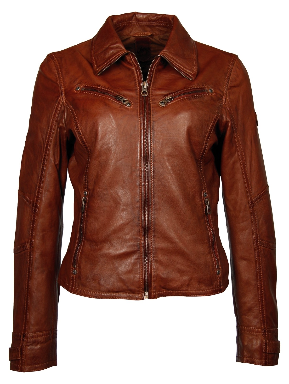 Geaca de Piele Naturala Dama Gipsy Coniac Jill LAKEV