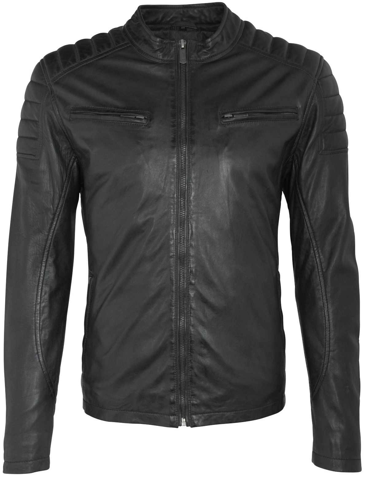 Geaca de Piele Naturala Barbati Gipsy Neagra MBJ-1725