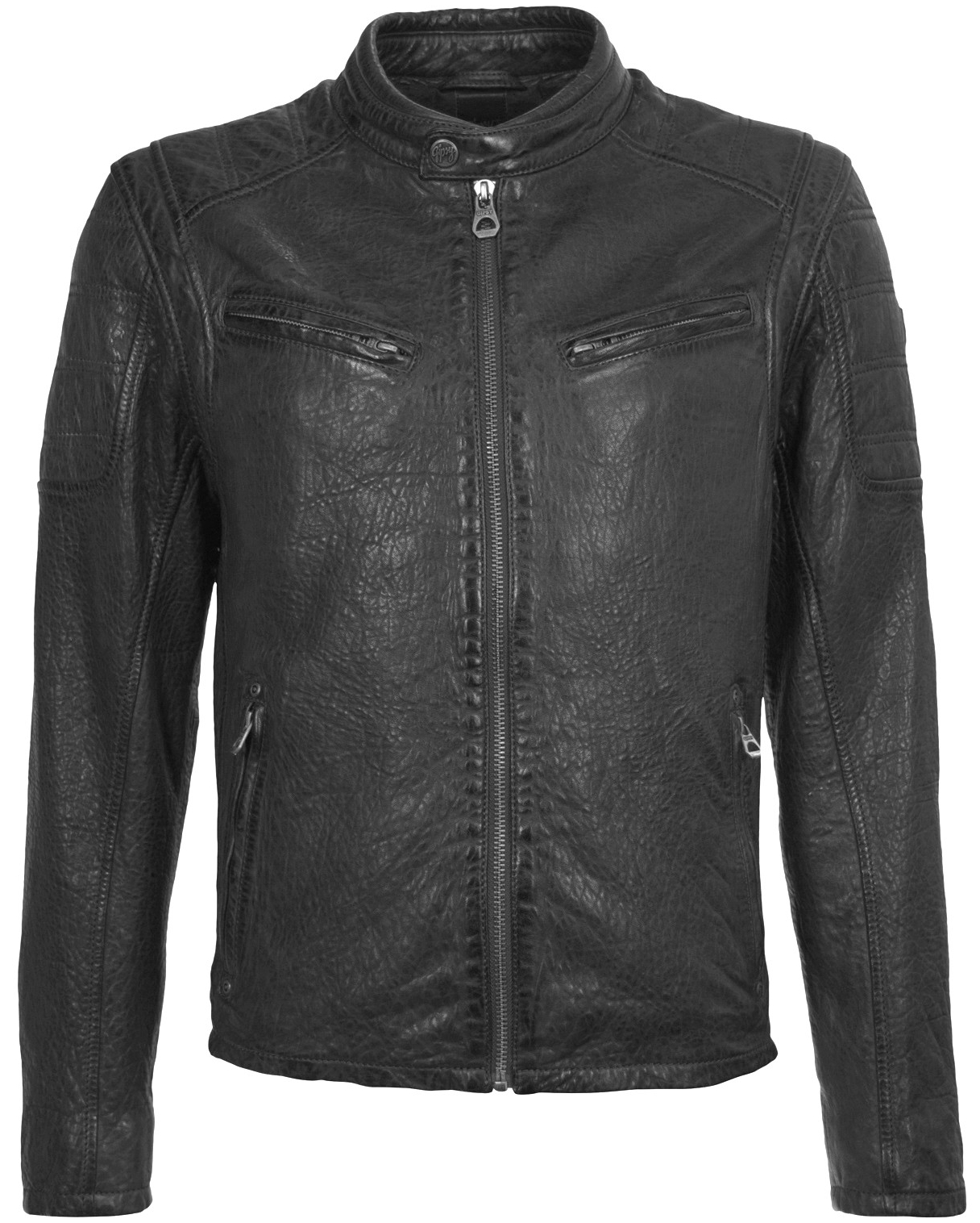 Geaca de Piele Naturala Barbati Gipsy Neagra Riley 2 SF NSLBV
