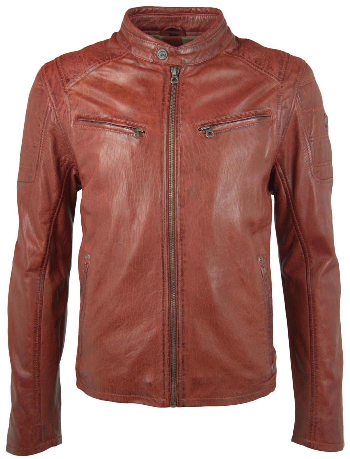 Geaca de Piele Naturala Barbati Gipsy Paprika Riley 2 SF NSLBV