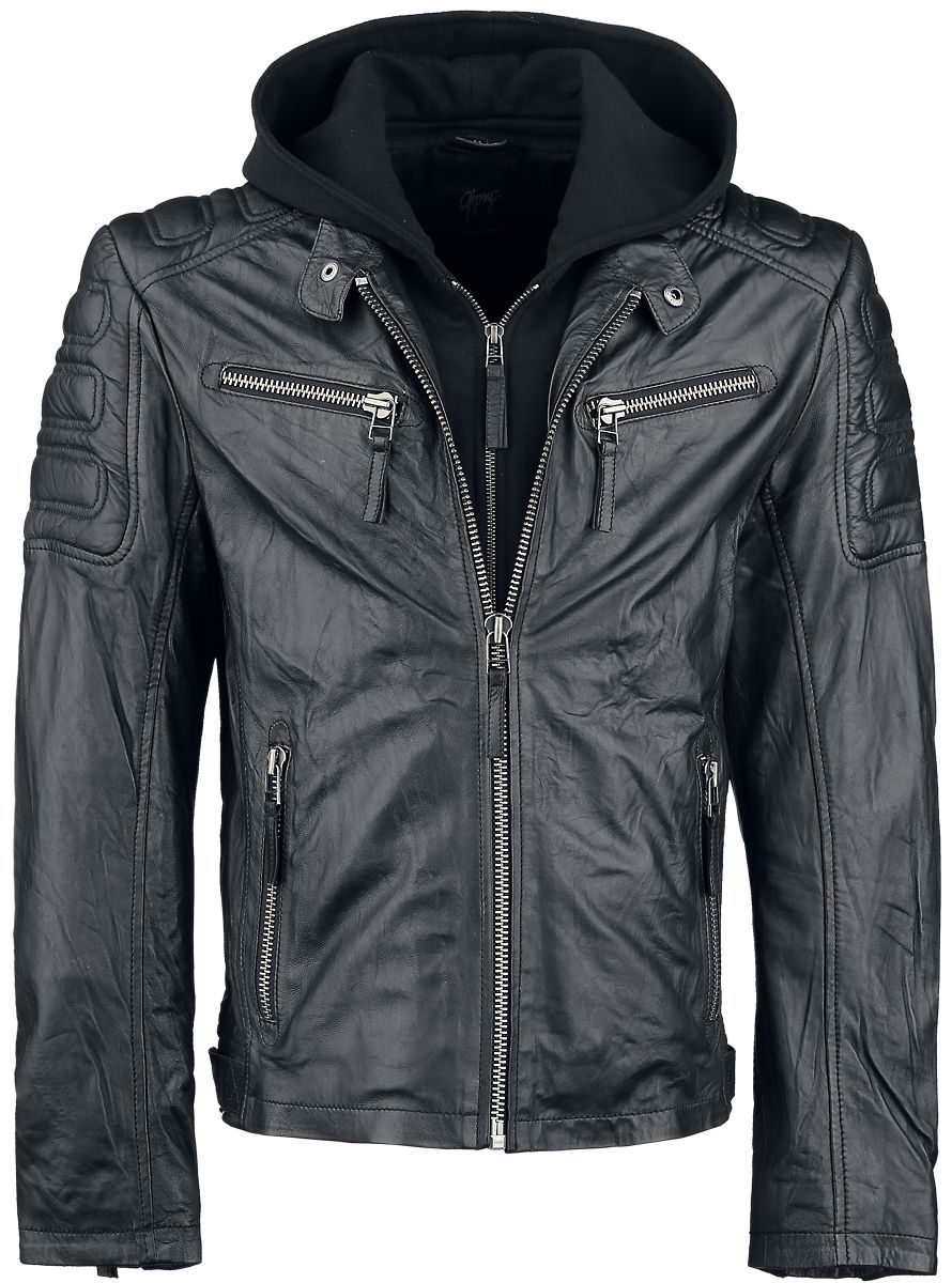 Geaca de Piele Naturala Barbati Gipsy Neagra Rodney SF SNWV