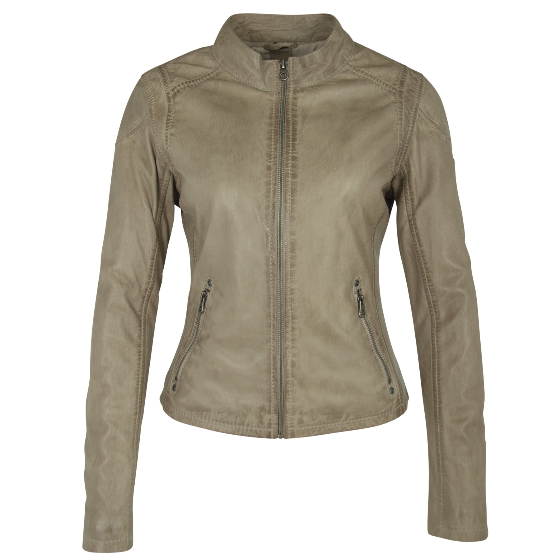 Geaca de Piele Naturala Dama Gipsy Gri Sandy W17 LAKEV