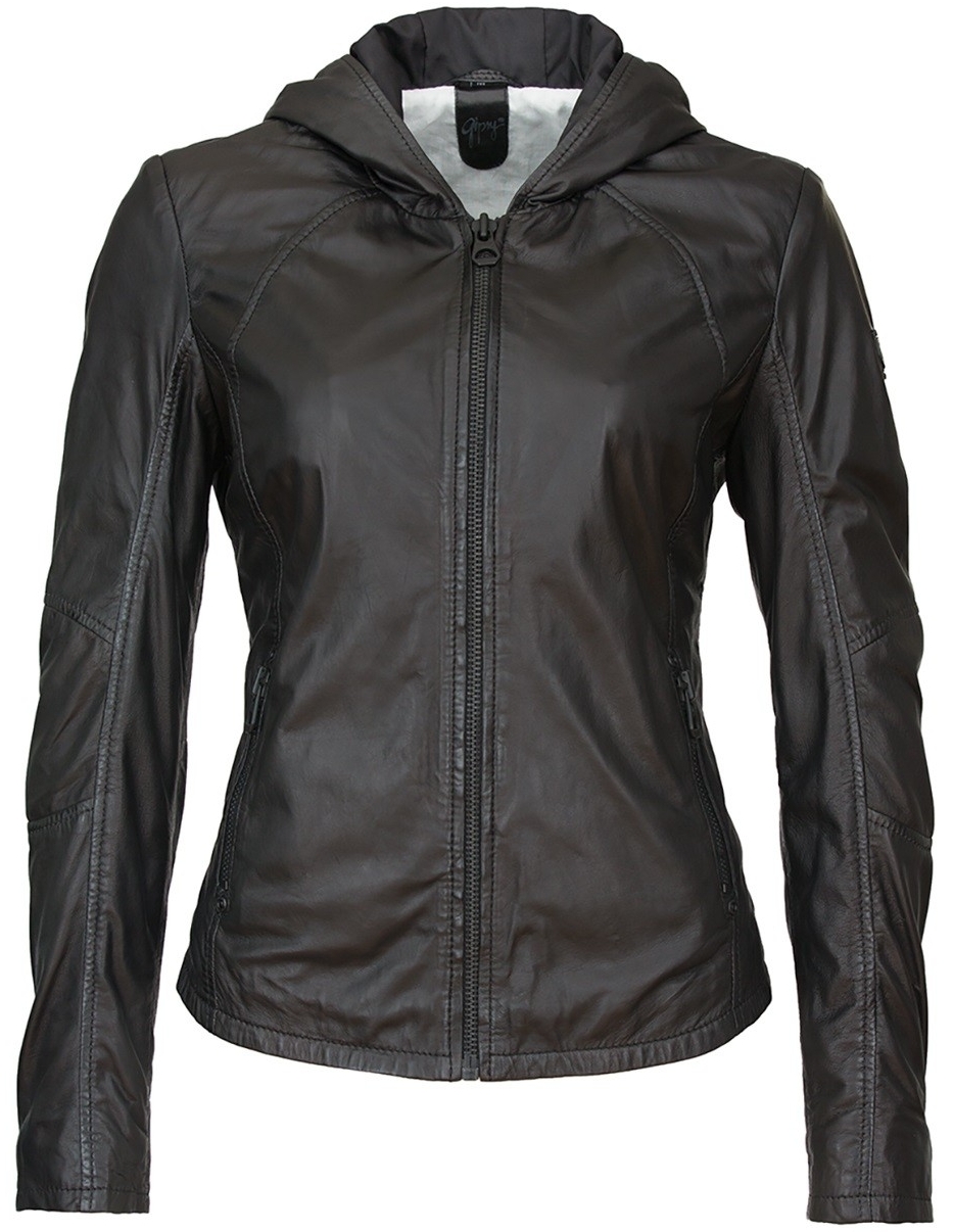 Geaca de Piele Naturala Dama Gipsy Neagra Seven LASV