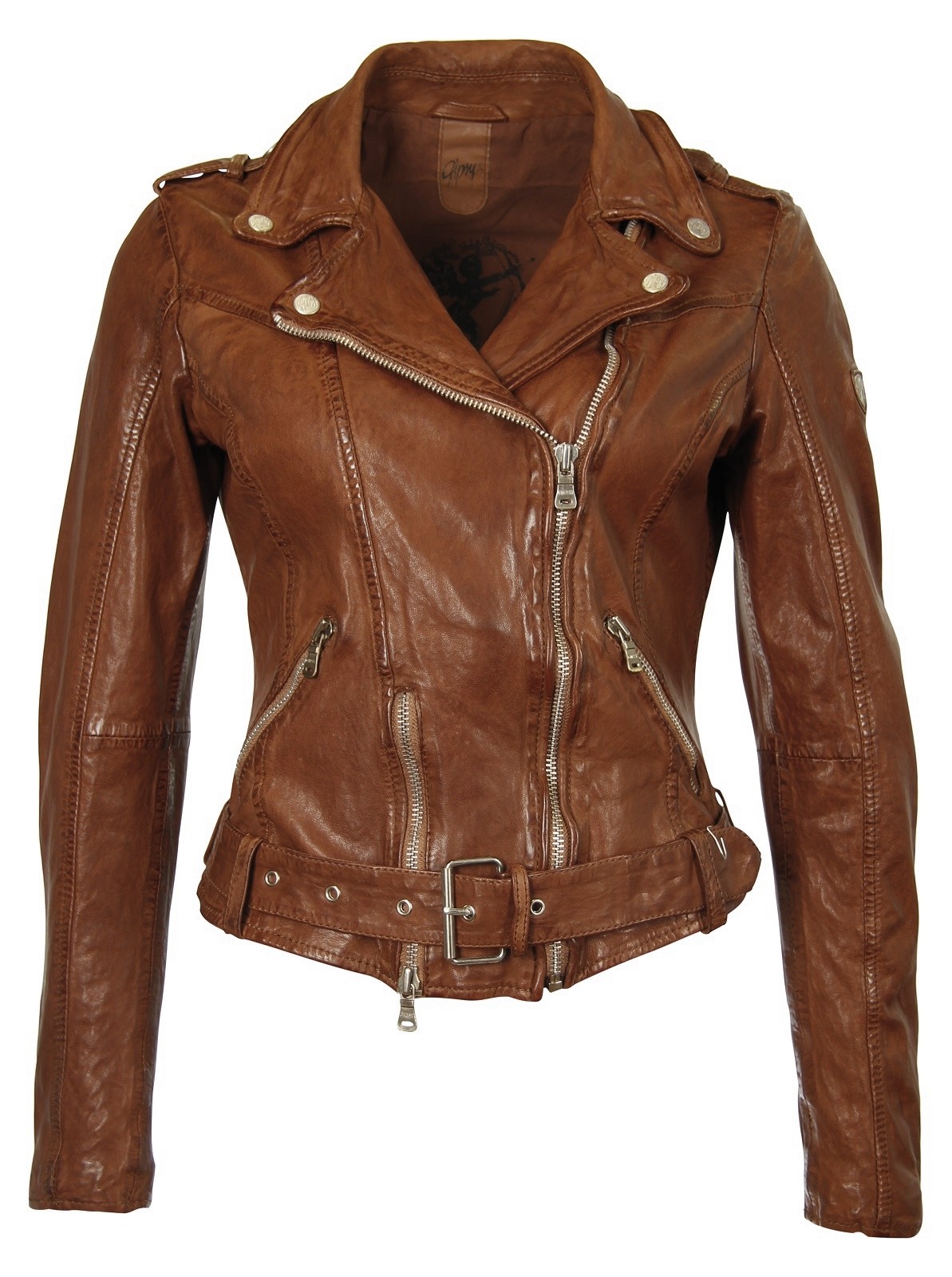 Geaca de Piele Naturala Dama Gipsy Coniac Wild LAWOV