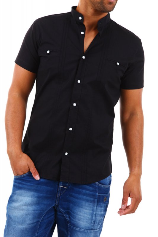 Camasa cu maneca scurta Barbati Carisma Neagra 9006